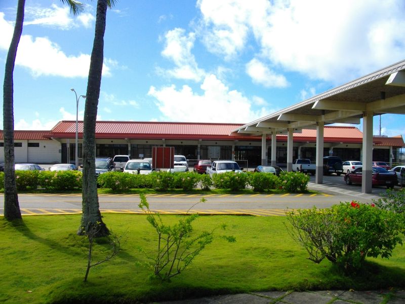 The small commuter terminal at Saipan airport, used by flights to Tinian and Rota