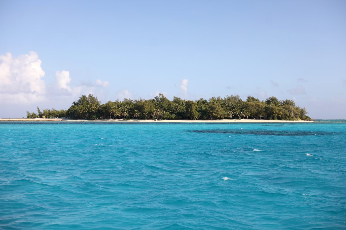 Mañagaha, a small island ringed by white sand, across Saipan's bright turquoise lagoon